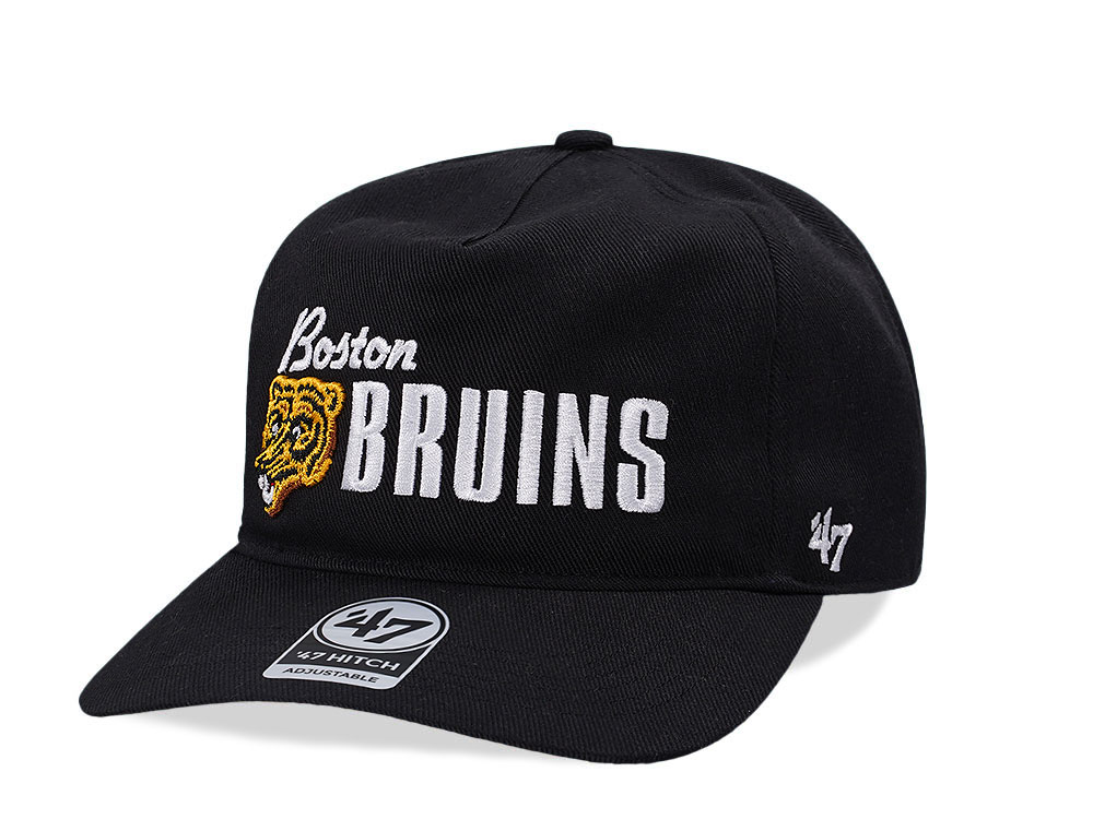 47Brand Boston Bruins Black Shadow 47 Hitch Snapback Cap