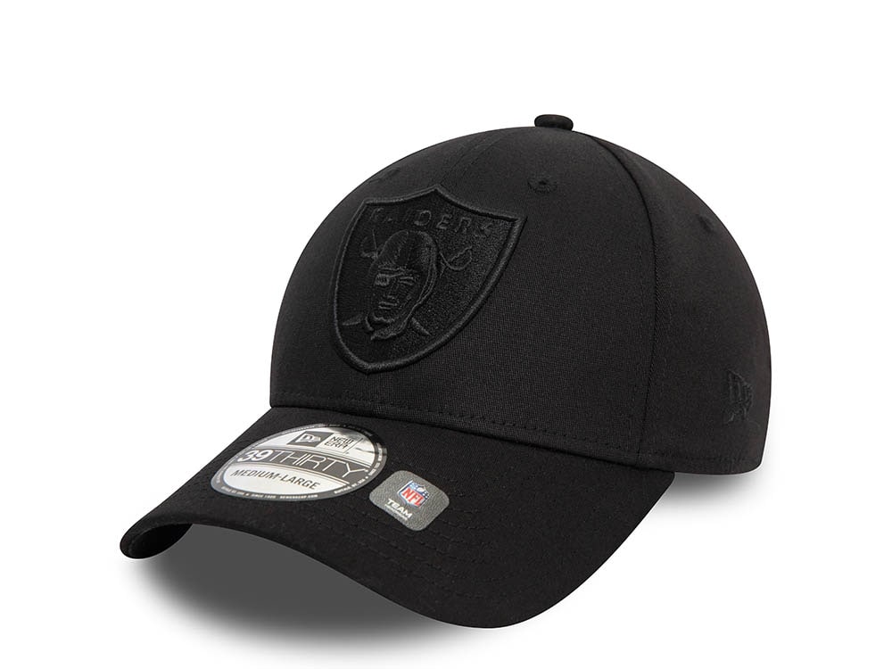 New Era Las Vegas Raiders League Essential Black 39Thirty Strapback Hat