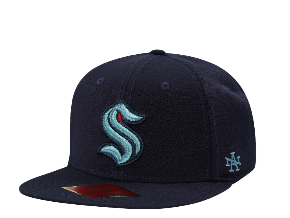 American Needle Seattle Kraken 400 Series Navy Snapback Hat