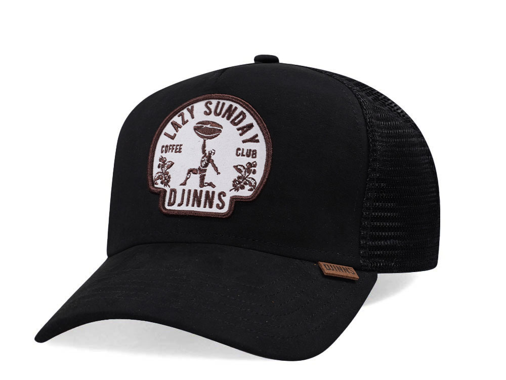 Djinns Lazy Sunday Classic Black Trucker Snapback Cap