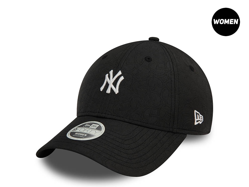 New Era New York Yankees Black Jacquard Womens 9Forty Snapback Hat