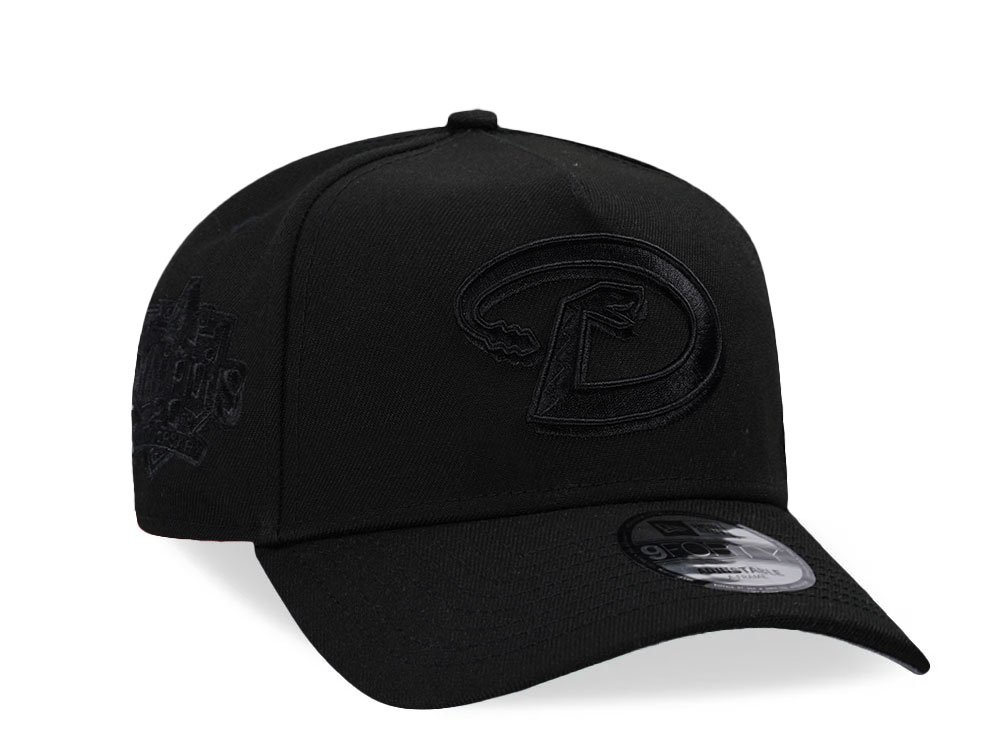 New Era Arizona Diamondbacks 20th Anniversary Black On Black A Frame 9Forty Snapback Cap