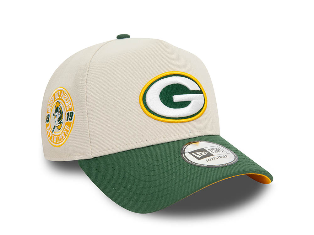 New Era Green Bay Packers Est 1919 Chrome Two Tone A Frame Snapback Hat