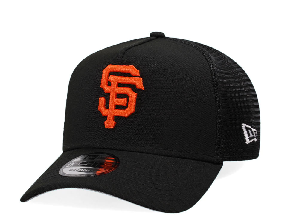 New Era San Francisco Giants Black Trucker A Frame 9Forty Snapback Cap