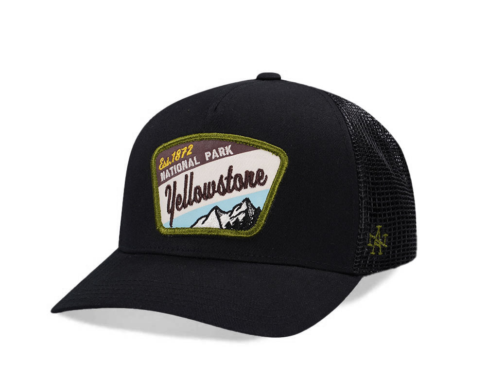 American Needle Yellowstone Valin Black Trucker Snapback Hat