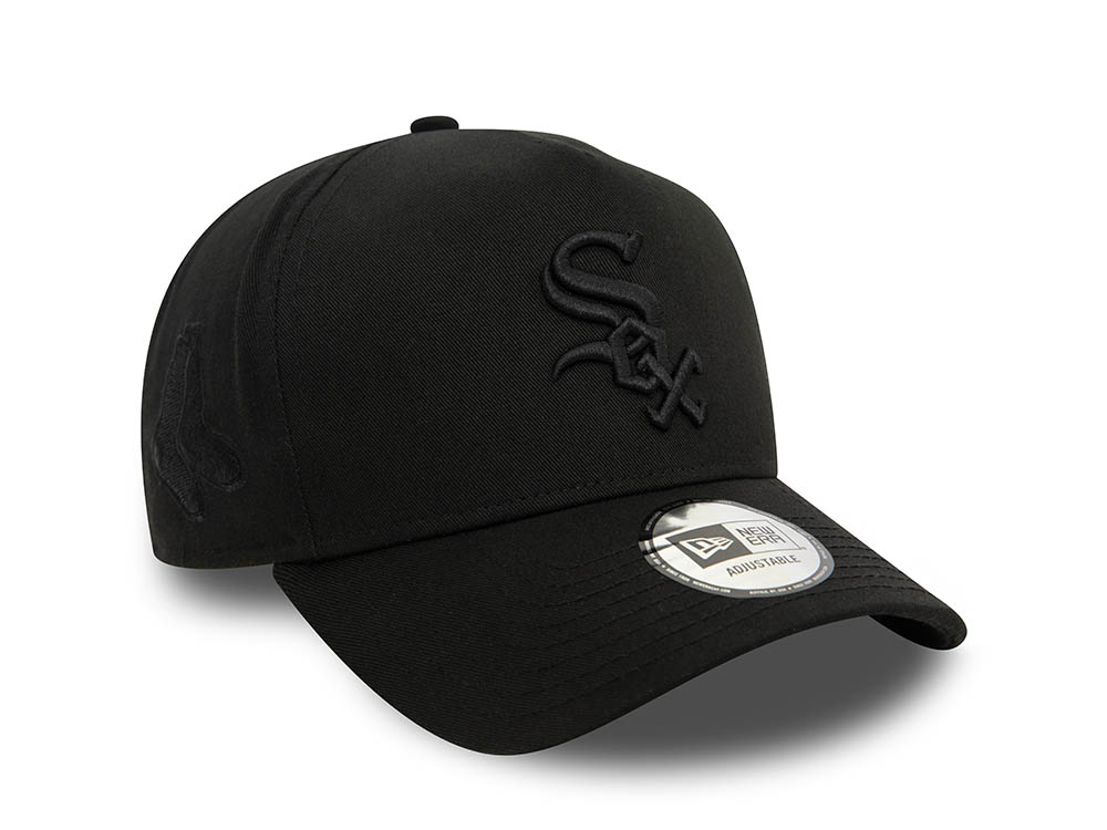 New Era Chicago White Sox Monochrome Black A Frame Snapback Hat