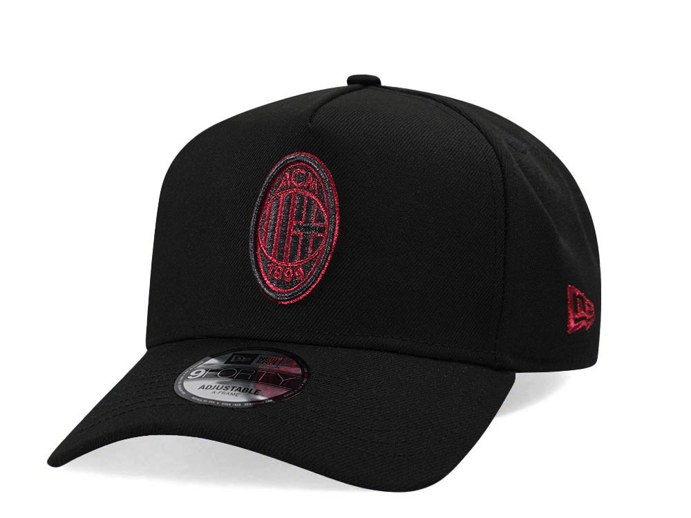 New Era AC Milan Black Metallic Edition 9Forty A Frame Snapback Cap