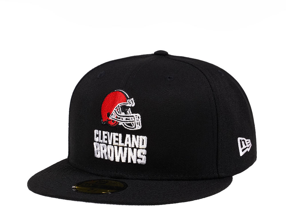 New Era Cleveland Browns Black Crimson Collection 59Fifty Fitted Cap