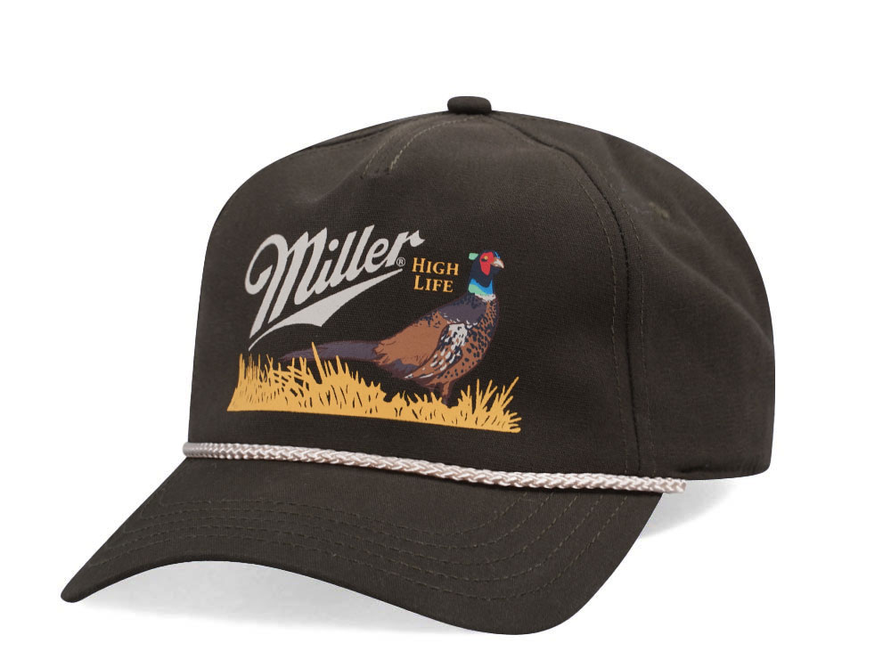 American Needle Miller High Life Canvas Cappy Army Green Edition Snapback Cap TOPPERZSTORE.CO.UK