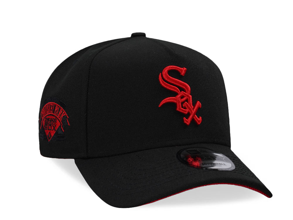 New Era Chicago White Sox Comiskey Park Black And Red 9Forty A Frame Snapback Hat