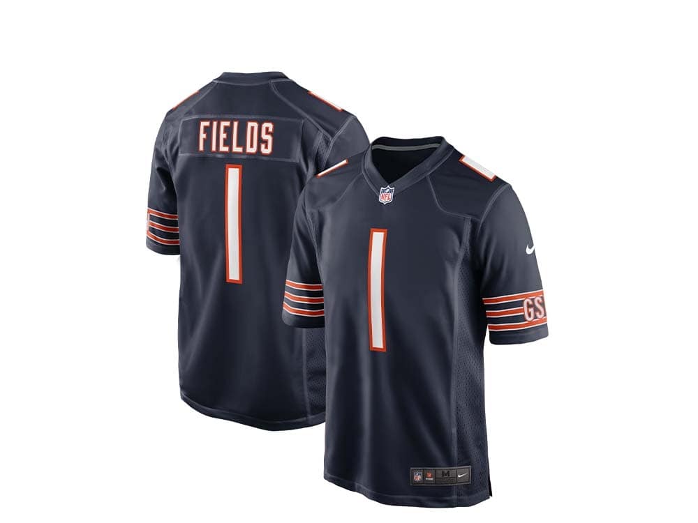 Nike Chicago Bears Justin Fields Game NFL Jersey TOPPERZSTORE.CO.UK