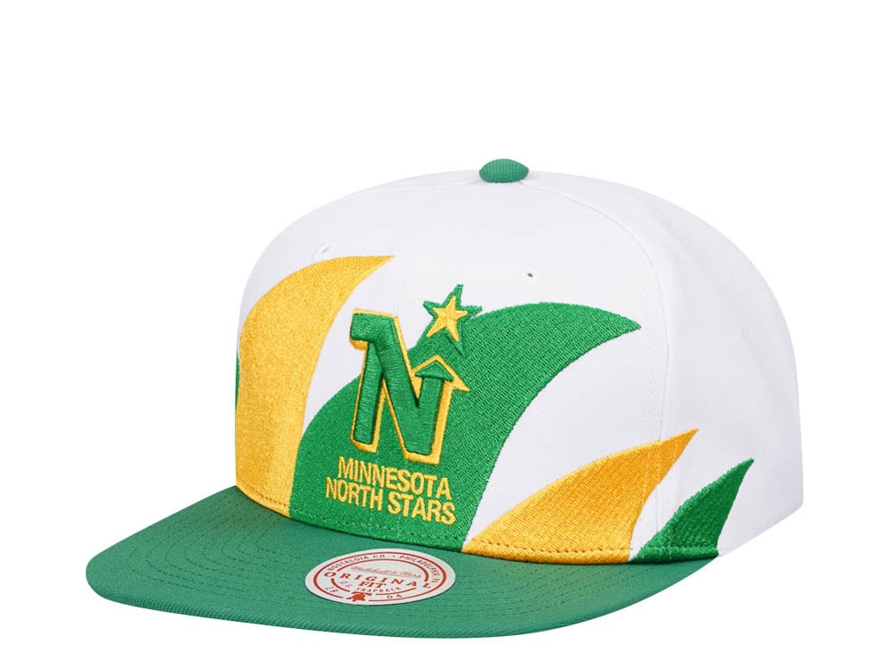 Mitchell Ness Minnesota North Stars Vintage Sharktooth Snapback Cap TOPPERZSTORE.CO.UK