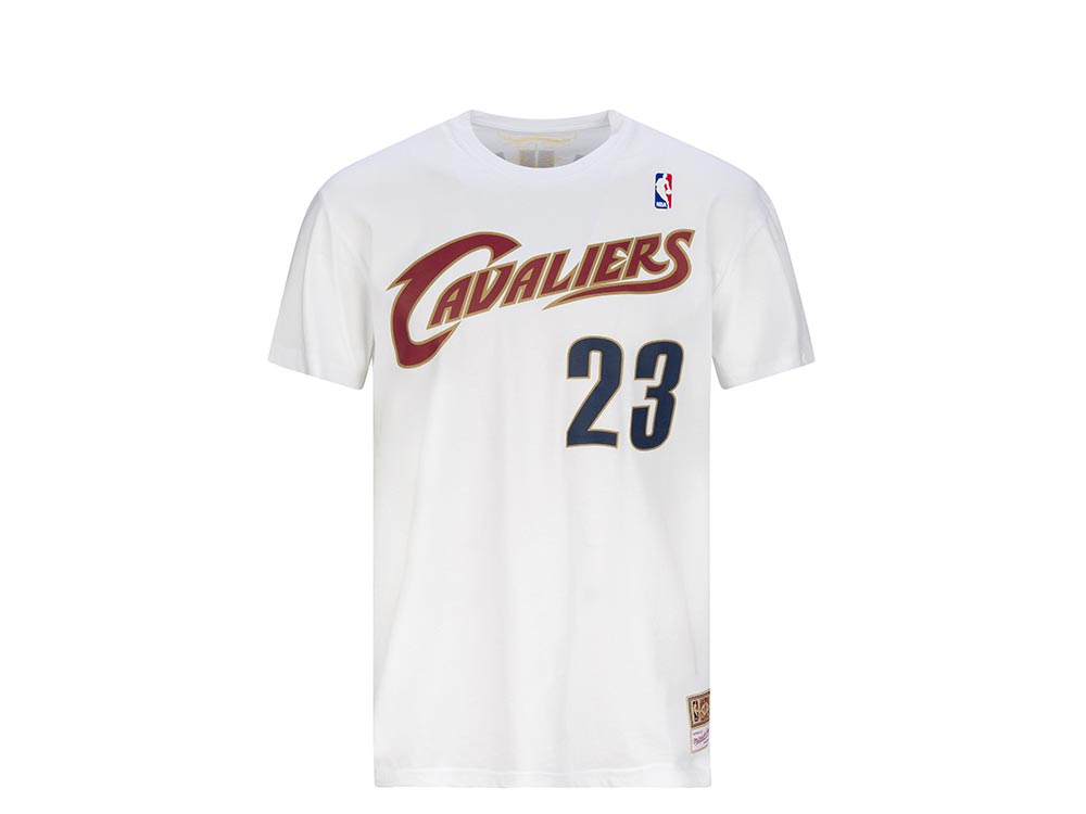 Mitchell Ness Cleveland Cavaliers Lebron James Name Number T Shirt TOPPERZSTORE.CO.UK