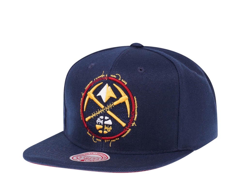 Mitchell & Ness Denver Nuggets NBA Embroidery Glitch Hardwood Classic Snapback Cap