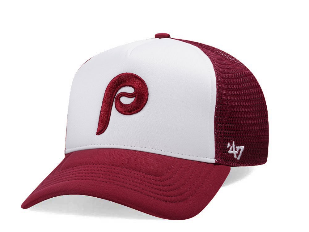 47Brand Philadelphia Phillies Vintage Foam Offside Trucker Snapback Hat