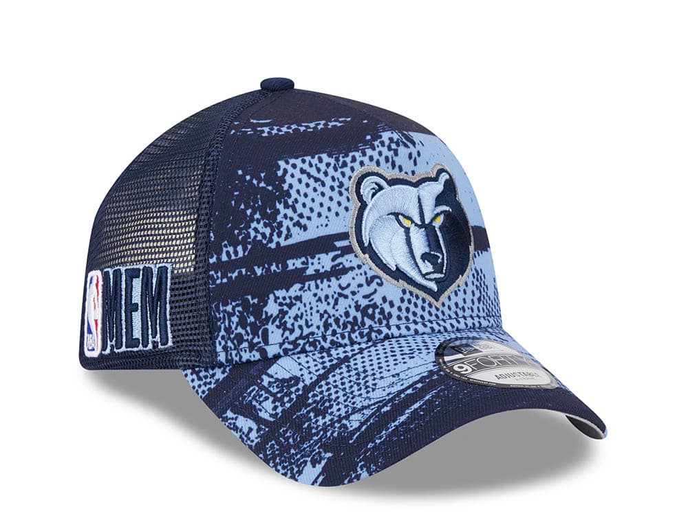 New Era Memphis Grizzlies NBA Tip Off 2024 Trucker 9Forty A Frame Snapback Cap