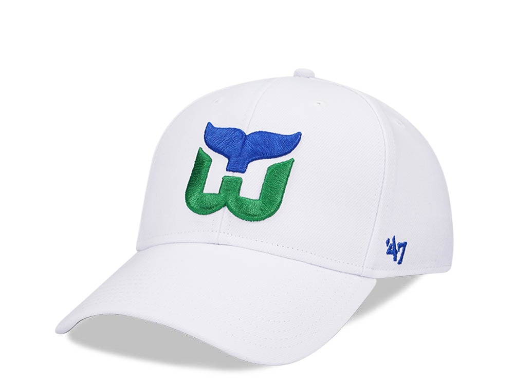 47Brand Hartford Whalers Vintage White MVP Snapback Hat TOPPERZSTORE.CO.UK