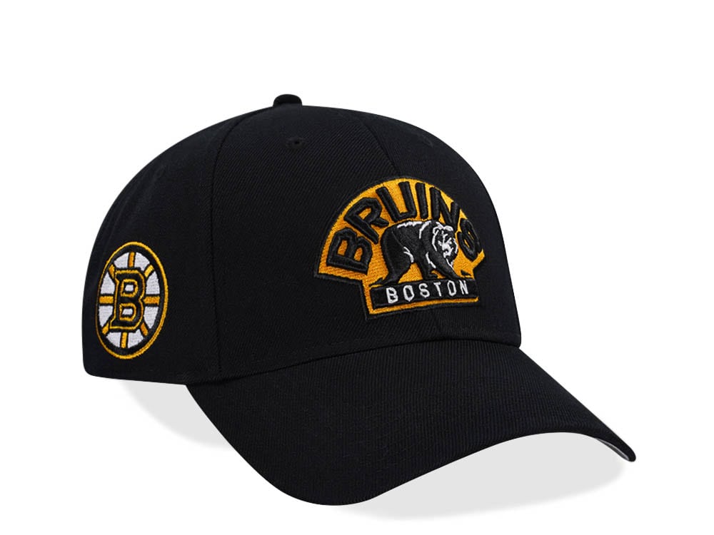 47Brand Boston Bruins Black Sure Shot MVP Snapback Hat