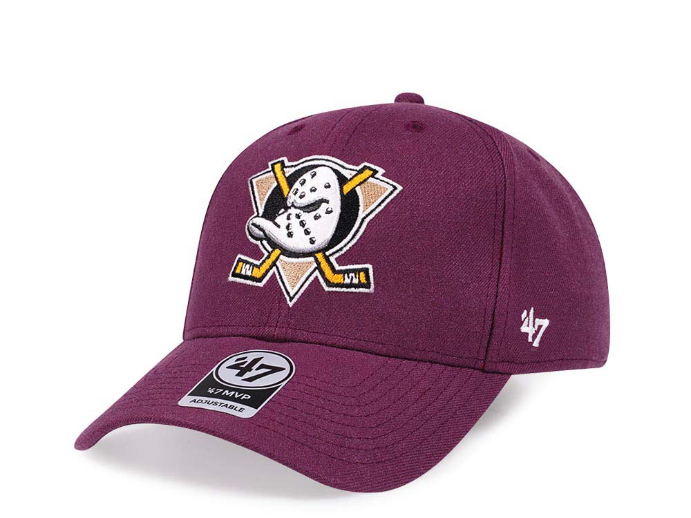 47Brand Anaheim Ducks Classic Plum Strapback Cap