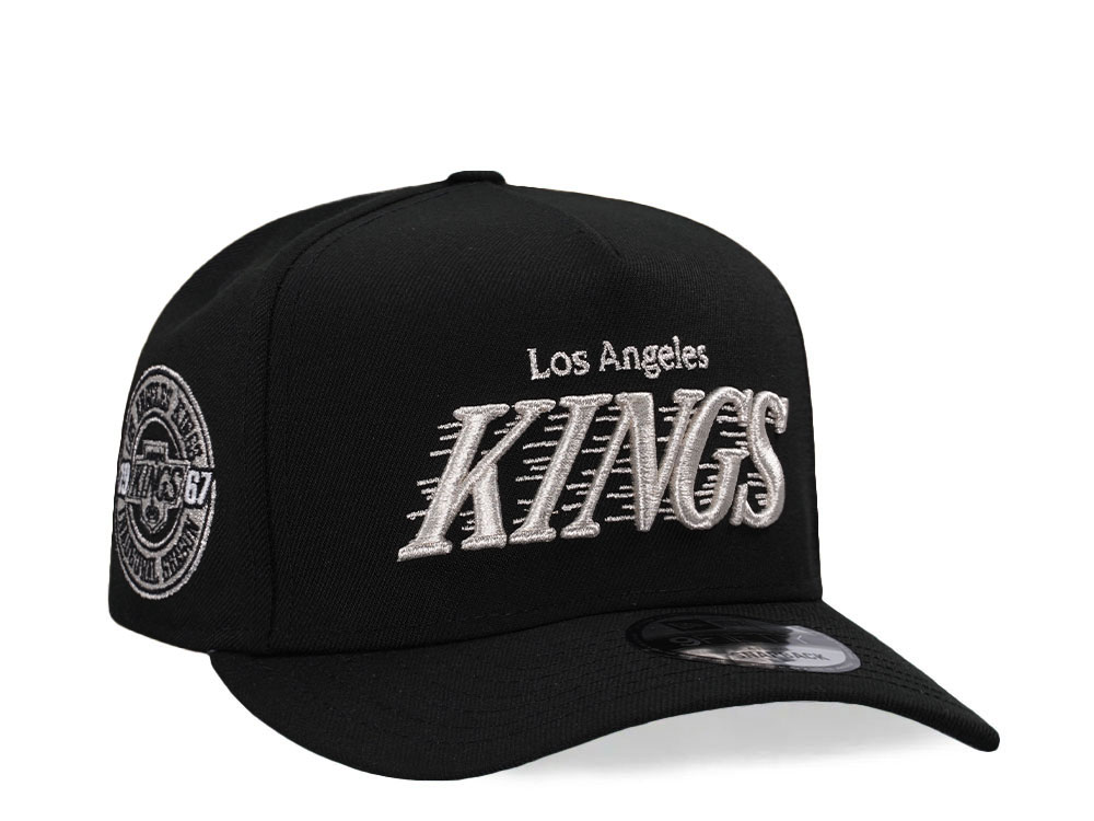 New Era Los Angeles Kings Inaugural Season Black Metallic 9Fifty A Frame Snapback Hat