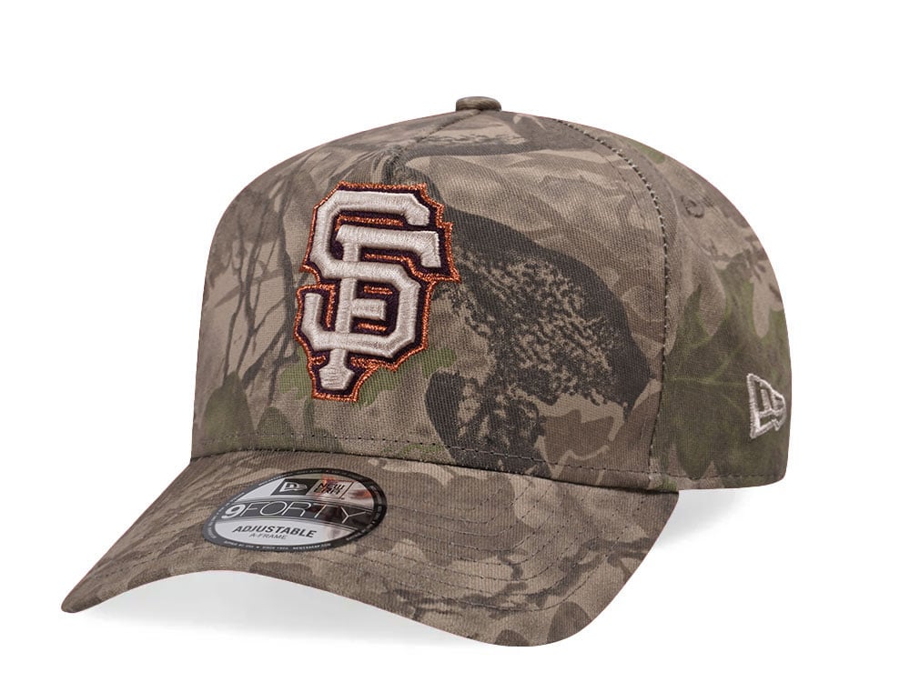 New Era San Francisco Giants Leaf Camo Copper 9Forty A Frame Snapback Cap