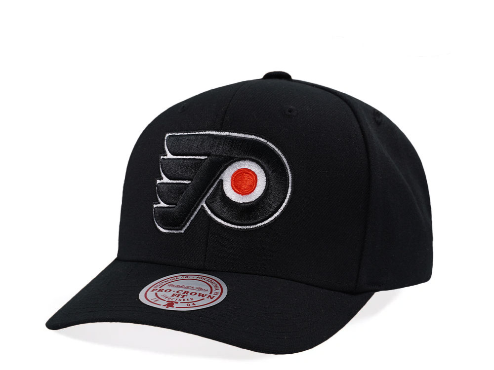 Mitchell Ness Philadelphia Flyers Pro Crown Fit Vintage Black Snapback Cap TOPPERZSTORE.CO.UK