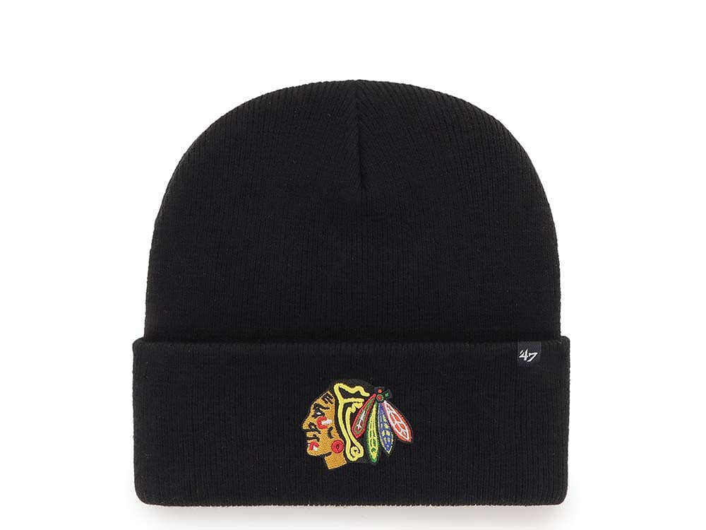 47 Brand Chicago Blackhawks Black Edition Cuff Knit