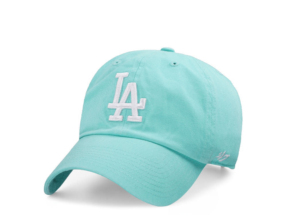 47Brand Los Angeles Dodgers Teal Clean up Strapback Hat