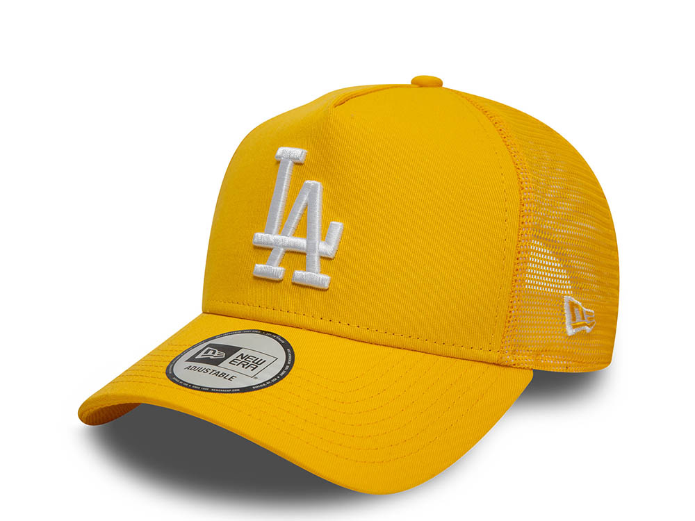 New Era Los Angeles Dodgers Yellow League Essential 9Forty A Frame Trucker Snapback Cap