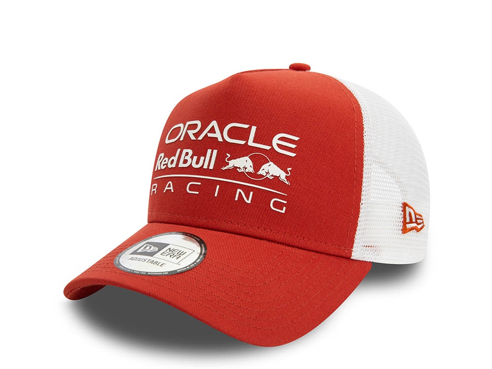 New Era Oracle Red Bull Racing Rust Trucker A Frame Snapback Hat