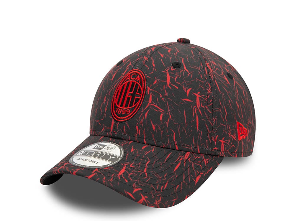 New Era AC Milan Black Crinkle 9Forty Strapback Hat