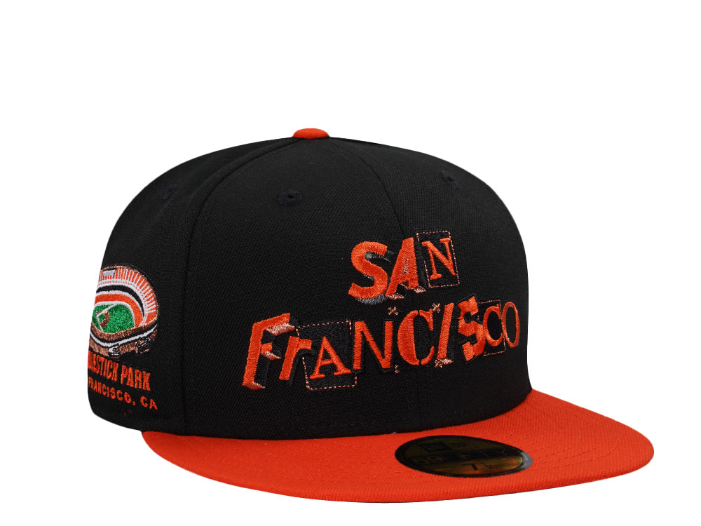 New Era San Francisco Giants Script Candlestick Park Two Tone Edition 59Fifty Fitted Cap