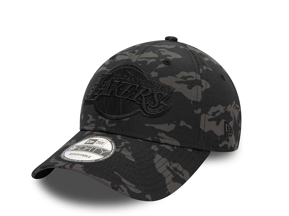 New Era Los Angeles Lakers Camo Black 9Forty Strapback Hat