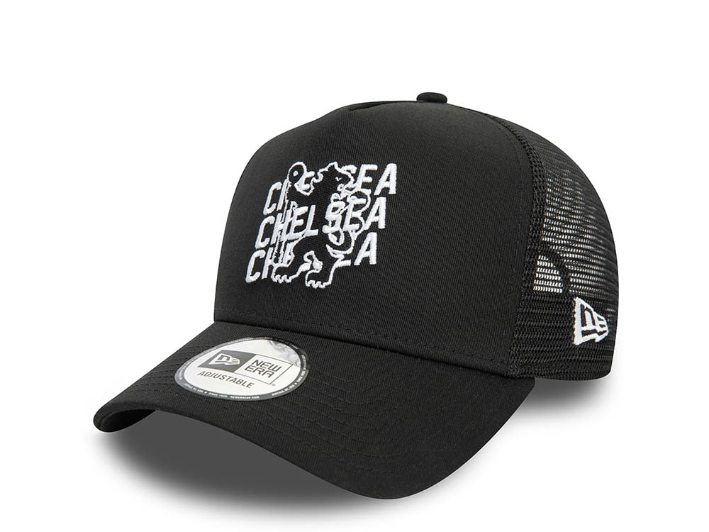 New Era FC Chelsea Black A Frame Trucker Snapback Hat