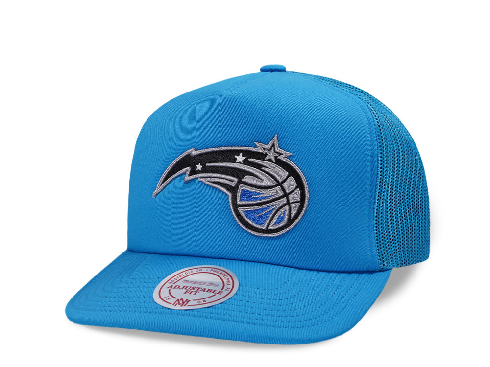 Mitchell & Ness Orlando Magic Blue Trucker Adjustable Fit Snapback Cap