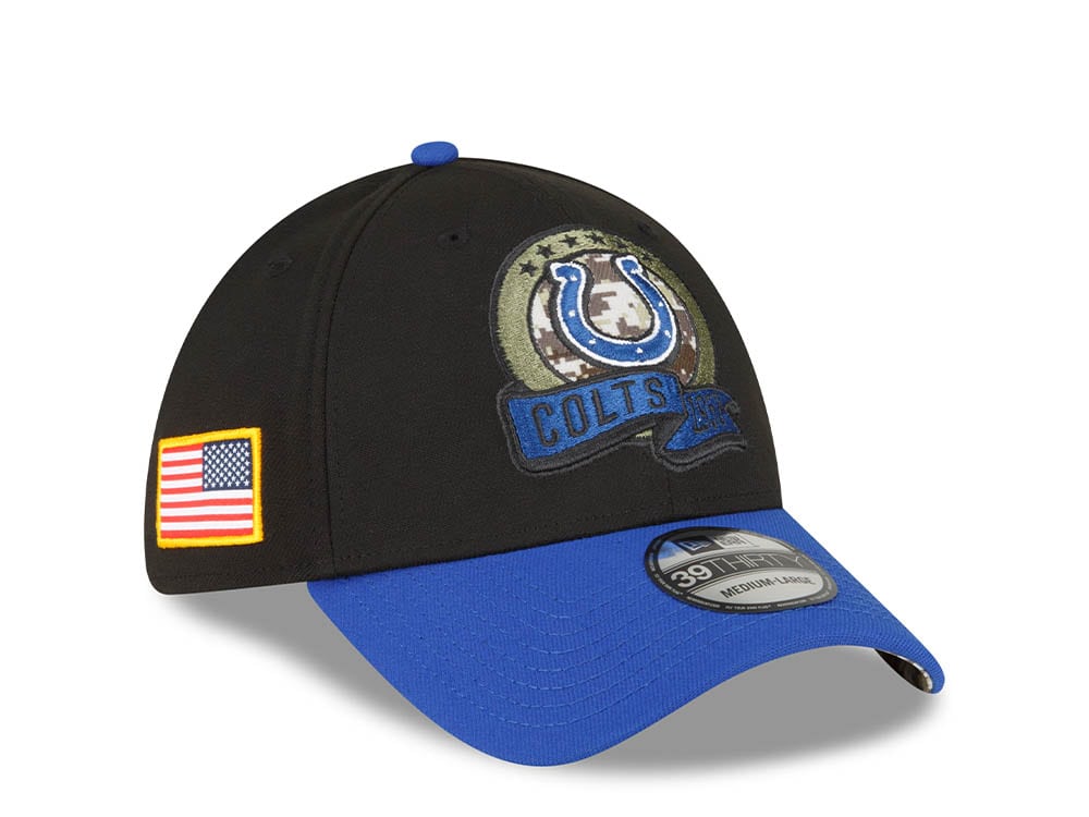 New Era Indianapolis Colts Salute to Service 2022 39Thirty Stretch Cap