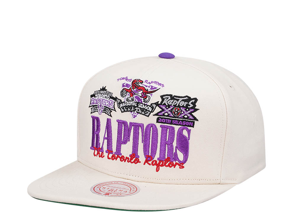 Mitchell & Ness Toronto Raptors Reframe Retro Off White Snapback Cap