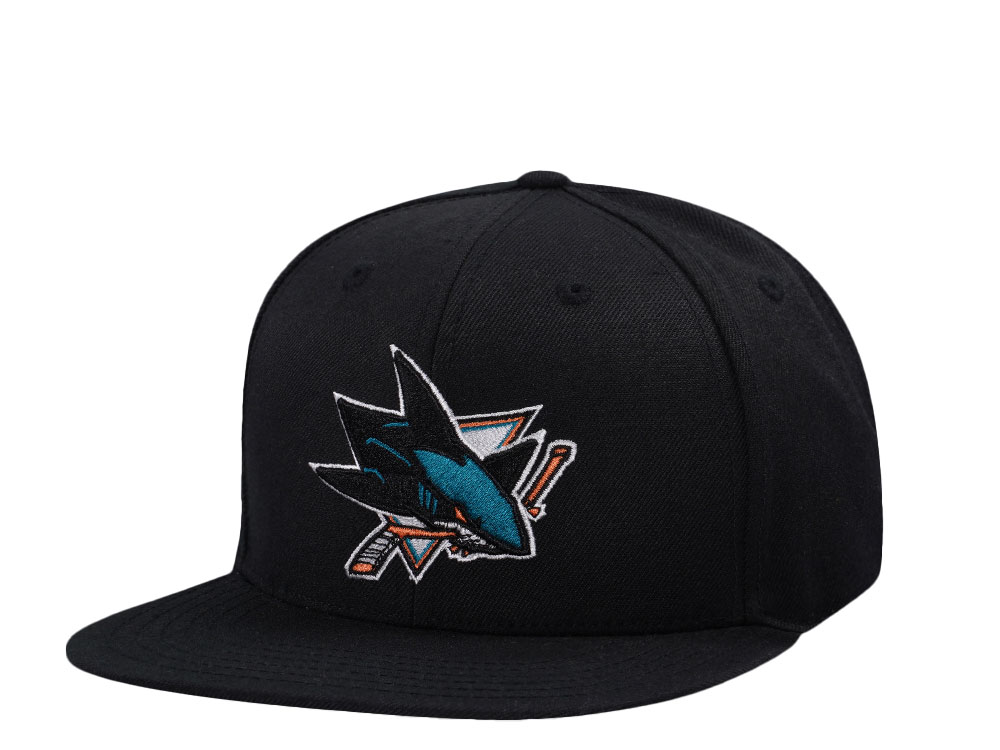 American Needle San Jose Sharks Black Snapback Cap