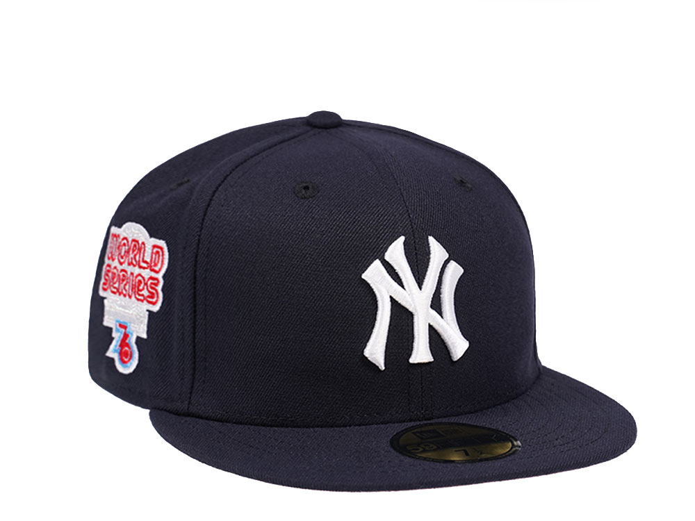 New Era New York Yankees World Series 1976 Navy and Pink Edition 59Fifty Fitted Cap