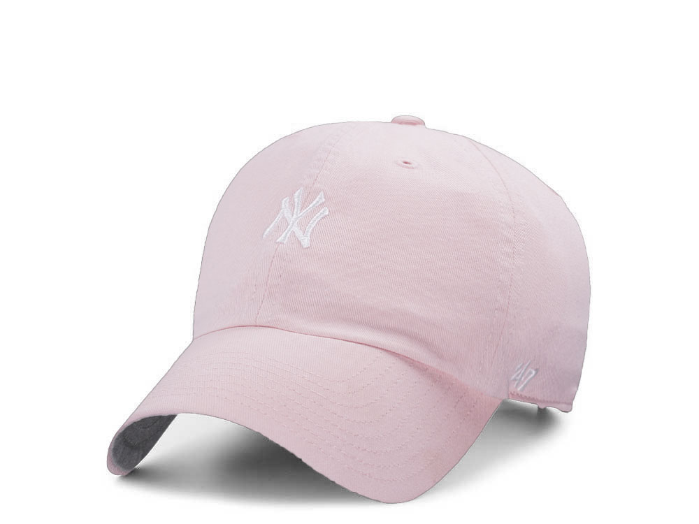 Pink yankees cap on sale