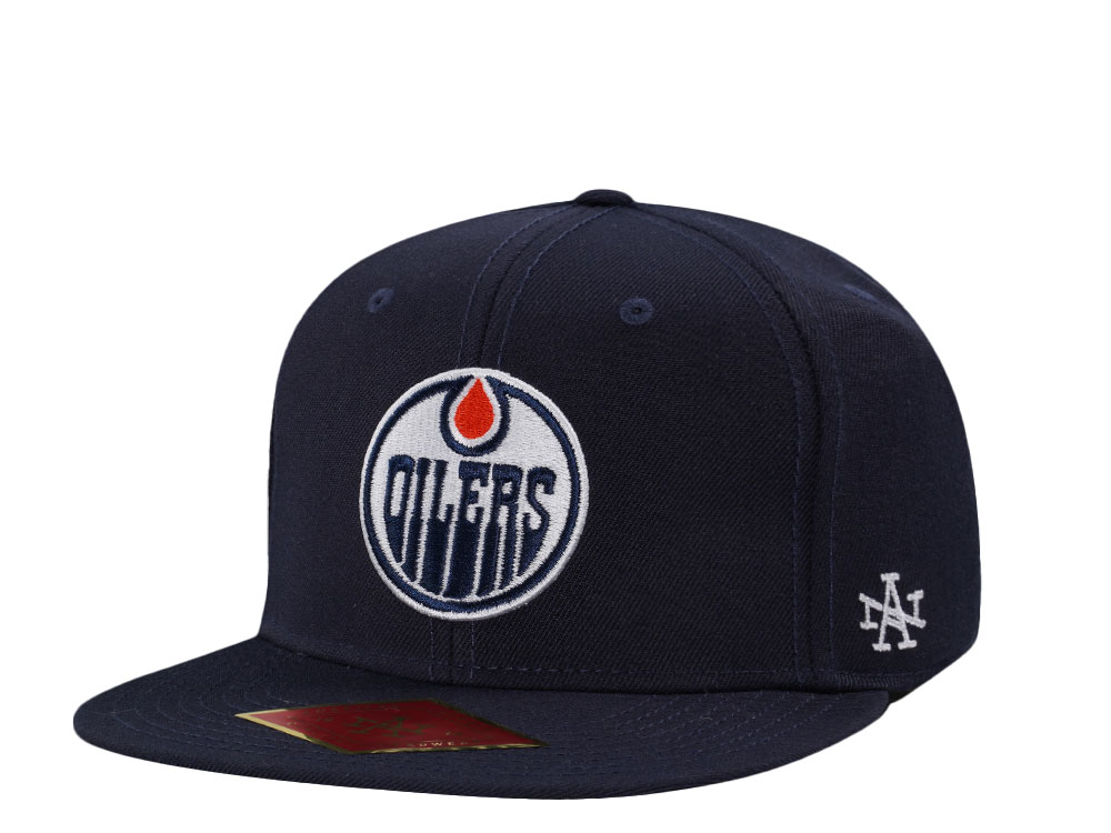 American Needle Edmonton Oilers 400 Series Navy Snapback Hat