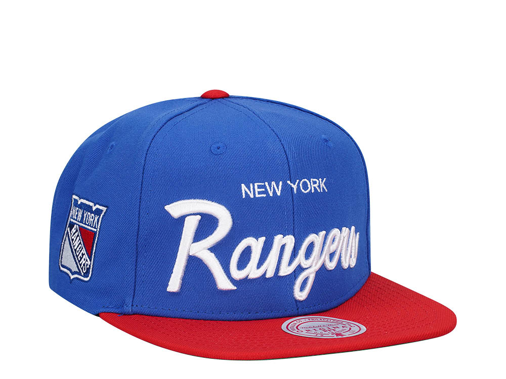 Mitchell & Ness New York Rangers Vintage Script Snapback Cap