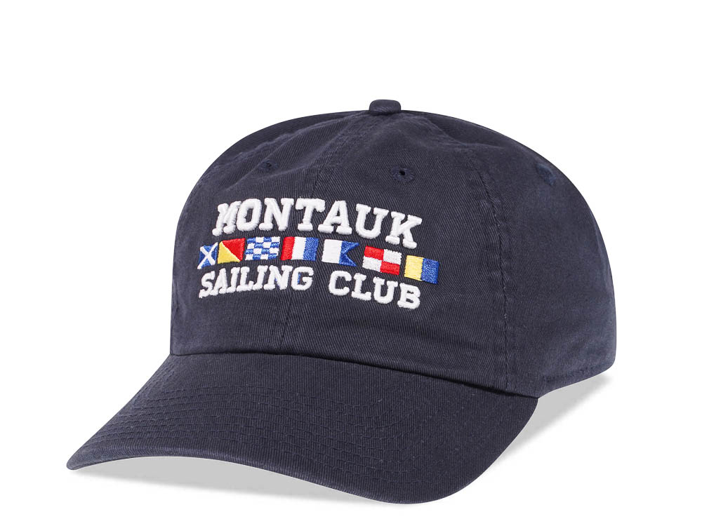 American Needle Montauk Sailing Club Navy Vintage Casual Strapback Hat