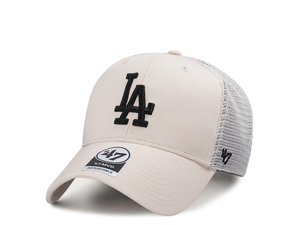 47Brand Los Angeles Dodgers Natural Branson MVP Trucker Snapback Hat TOPPERZSTORE.CO.UK