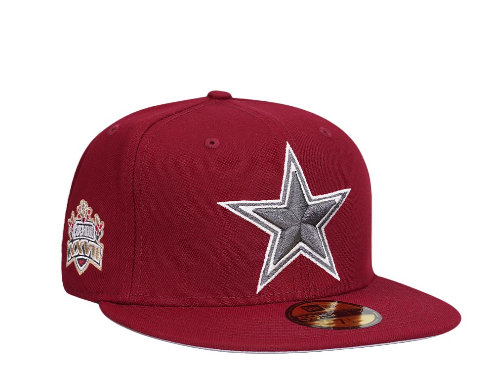 New Era Dallas Cowboys Super Bowl XXVII Smooth Red Edition 59Fifty Fitted Cap TOPPERZSTORE.CO.UK