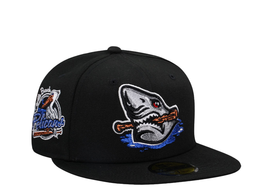 New Era Myrtle Beach Pelicans Black Metallic Edition 59Fifty Fitted Hat