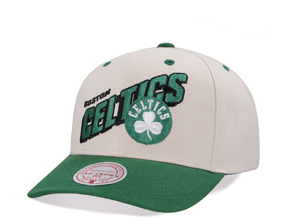 Mitchell & Ness Boston Celtics Chrome Two Tone Pro Crown Fit Snapback Cap