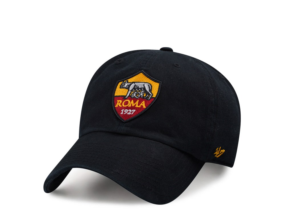 47Brand AS Roma Trojan Black Clean up Strapback Hat