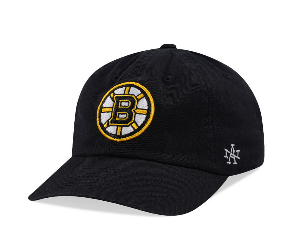 American Needle Boston Bruins Ballpark Black Strapback Hat