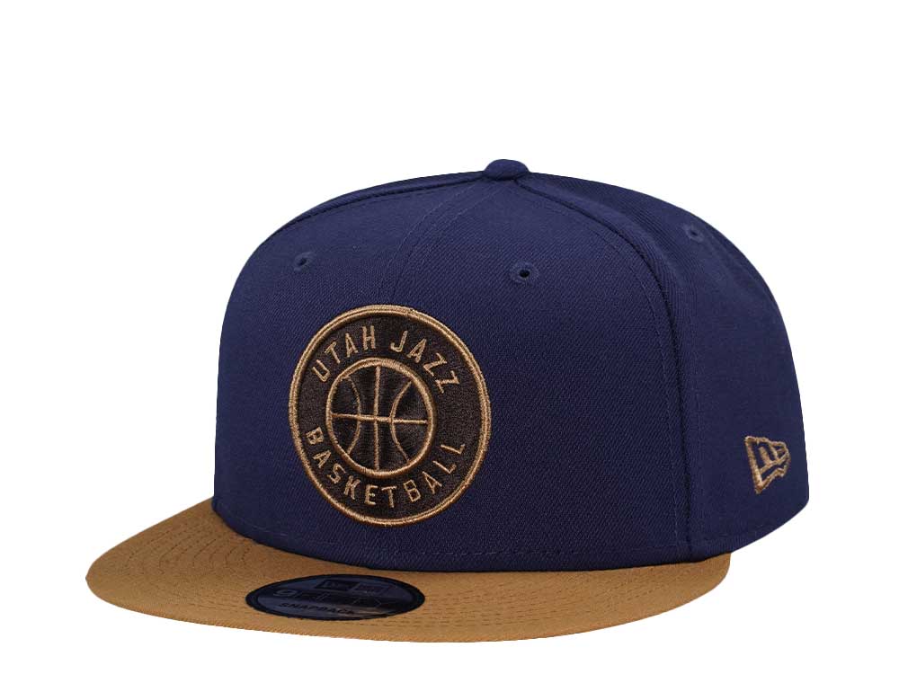 New Era Utah Jazz Dark Blue Khaki Two Tone Edition 9Fifty Snapback Cap